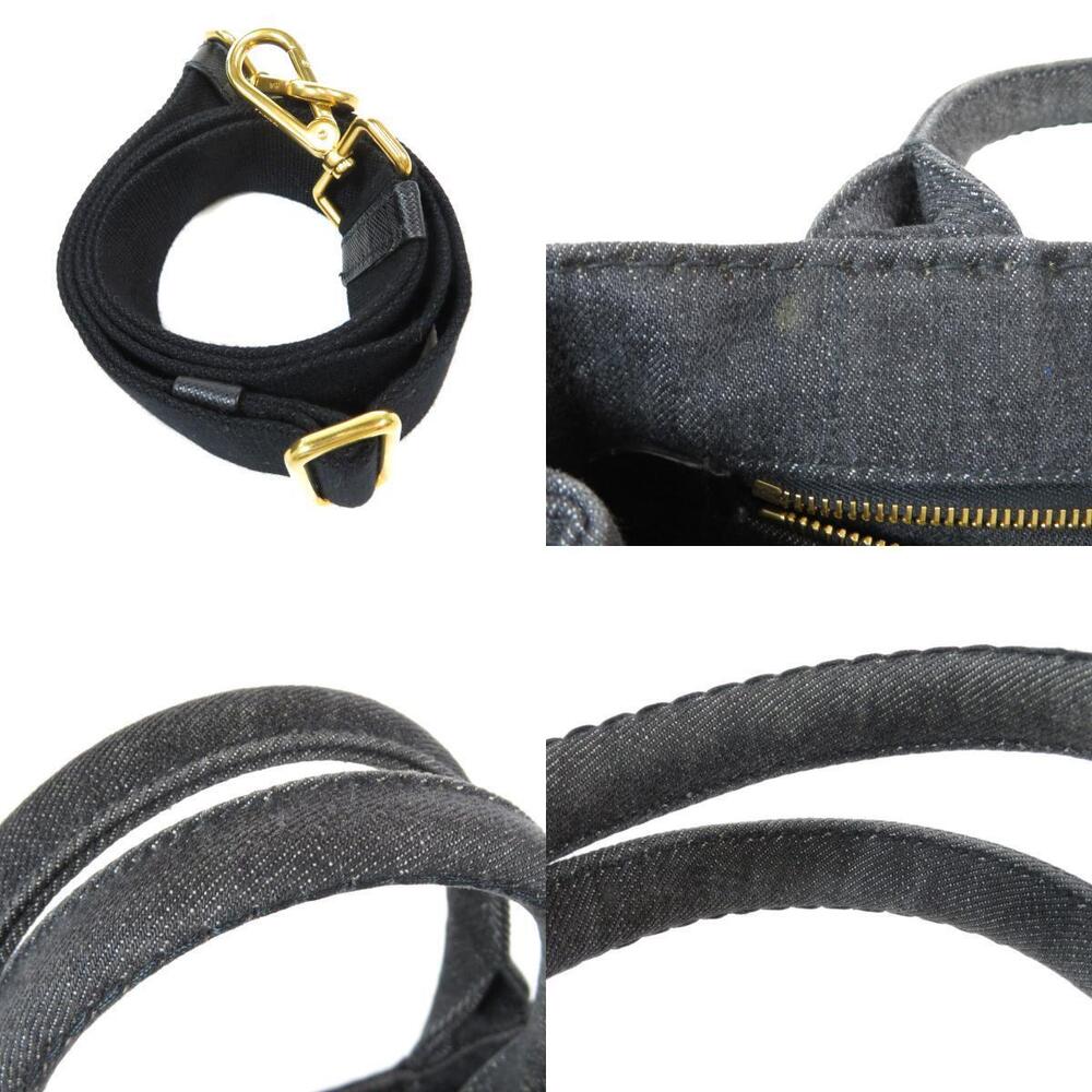Prada 2way Canapa handbag denim - Picture 9 of 11